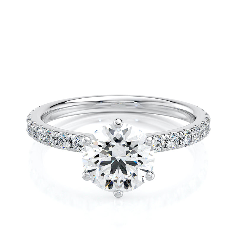 2mm 6 Prong Set Pavé 1/2ctw