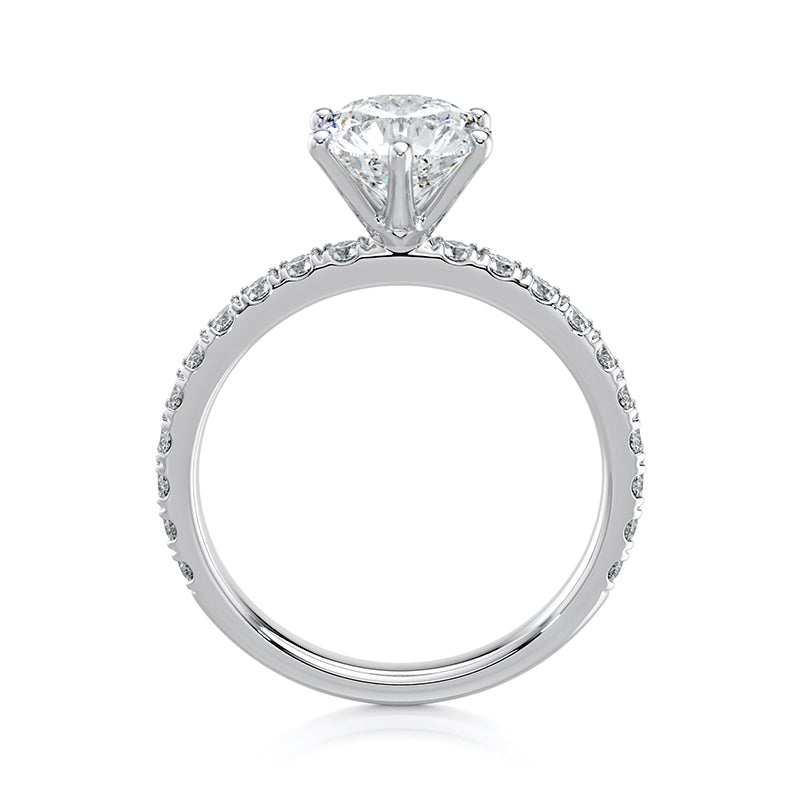 2mm 6 Prong Set Pavé 1/2ctw