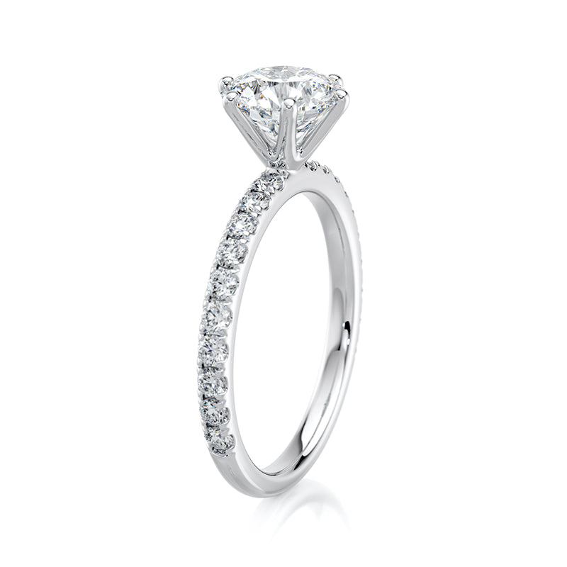 2mm 6 Prong Set Pavé 1/2ctw