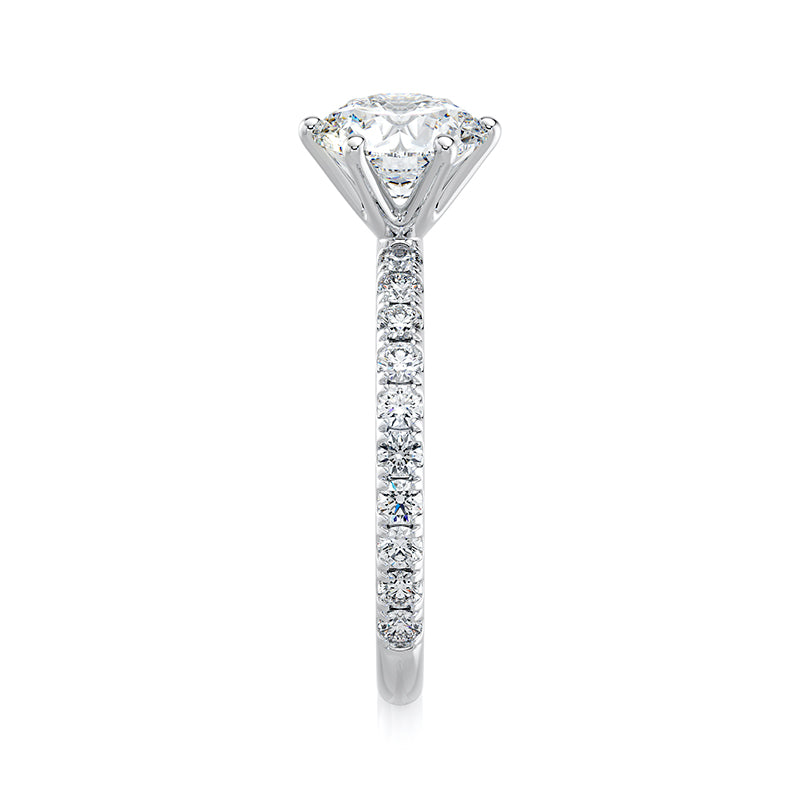 2mm 6 Prong Set Pavé 1/2ctw