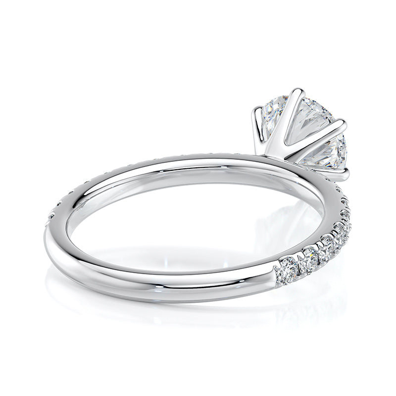 2mm 6 Prong Set Pavé 1/2ctw