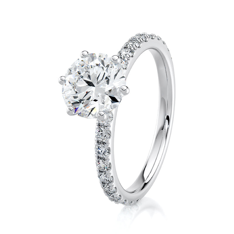 2mm 6 Prong Set Pavé 1/2ctw