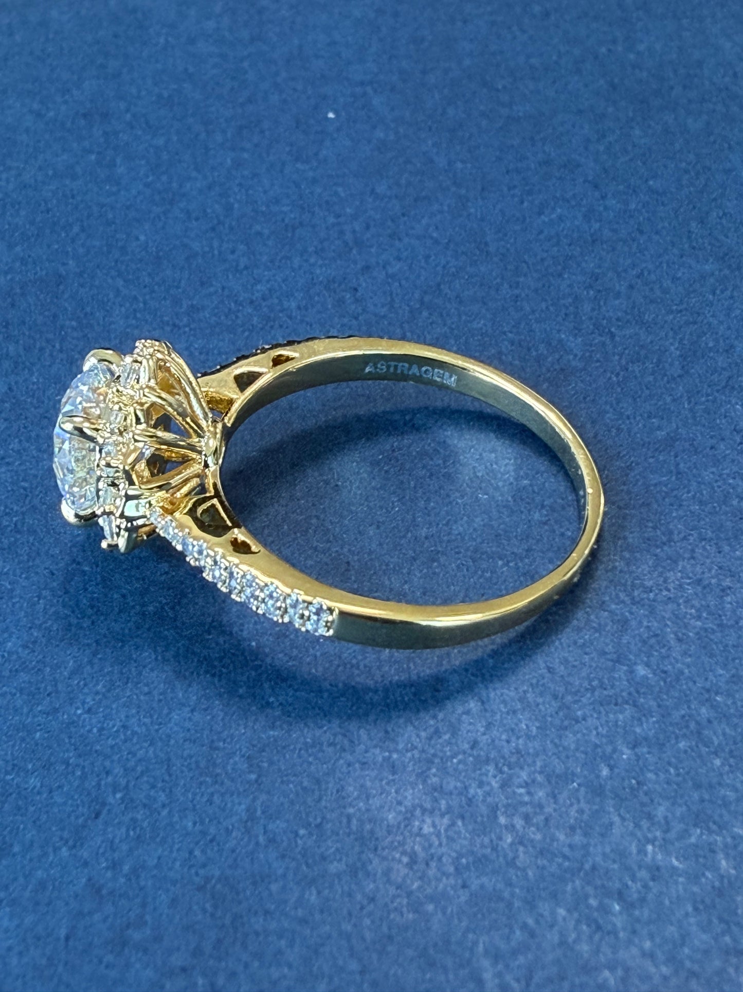 ASTRAGEM 925 silver moissanite ring