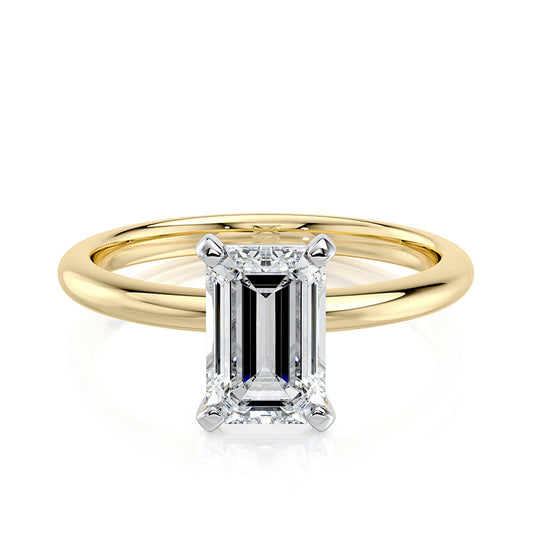 0.65ct, Emerald Lab Diamond 2mm Basket Dome
