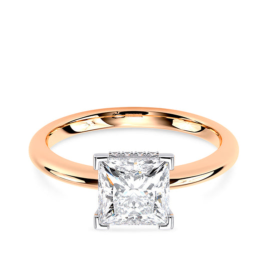 0.52ct, Princess Lab Diamond 18ct Rose Gold
