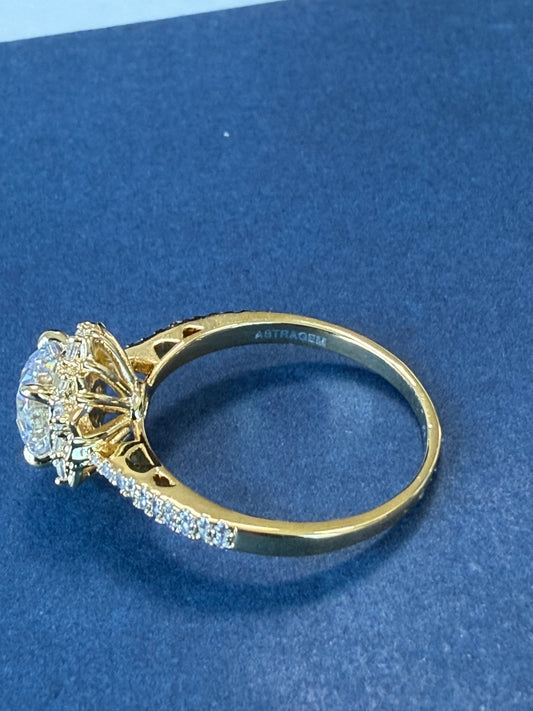 ASTRAGEM 925 silver moissanite ring